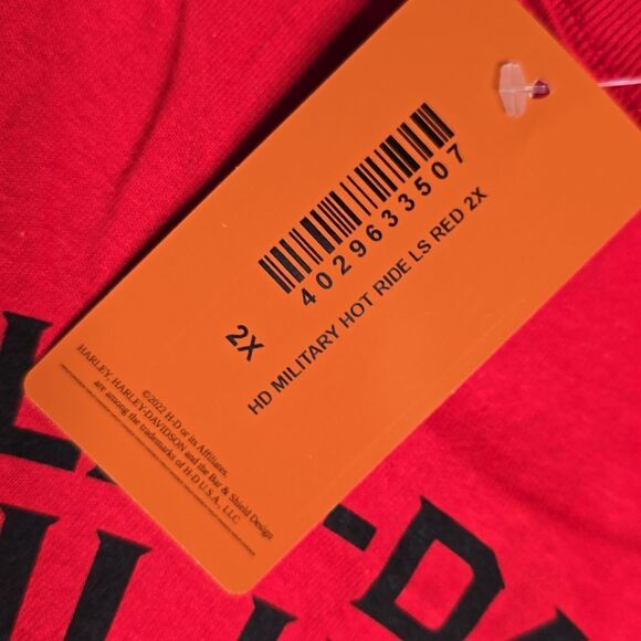 1366 NWT Men's Harley Davidson Air Base Hot Ride Long Sleeve Tee 2XL - Picture 6 of 6